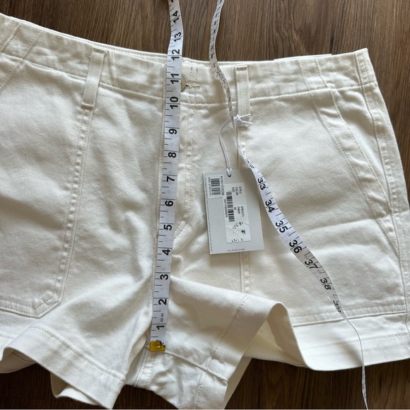 Adriano Goldschmied Womens Analeigh Short 32 Powder Ivory High Rise 3.5” Denim - Picture 8 of 9